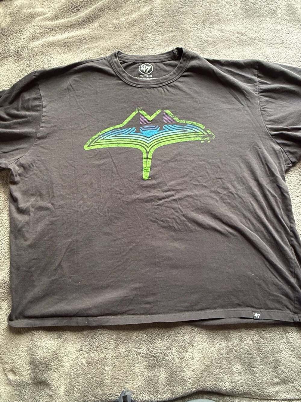 Tampa Bay Rays '47 Brand Black City Connect Skyray Logo T-Shirt XXL